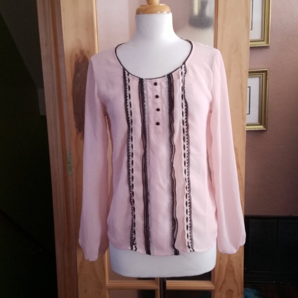 Chiffon pink blouse